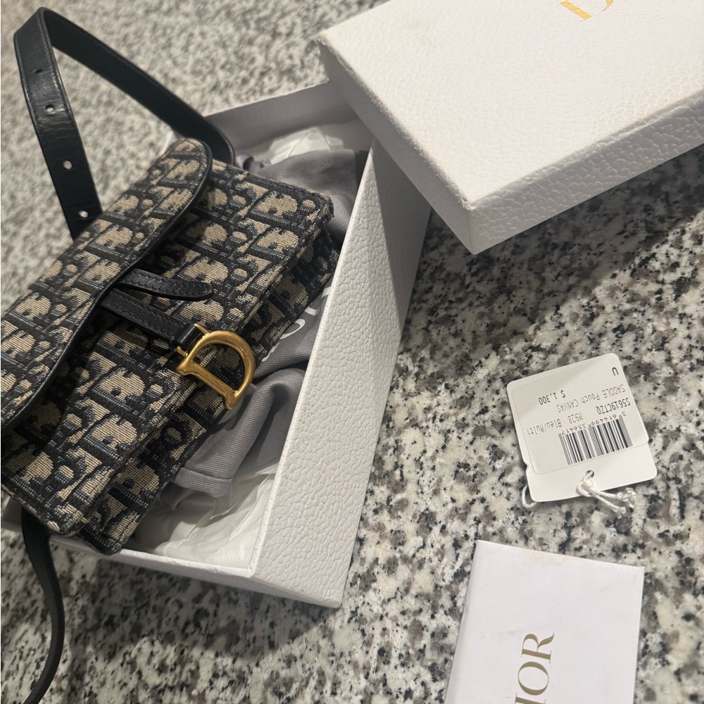 Dior Black and Cream Shoulder Bag